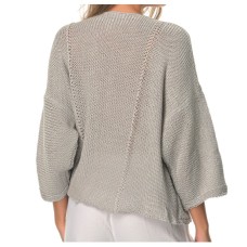 La Luna Lifestyle - Cotton knit cardigan - silver