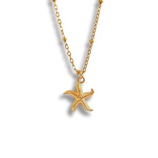 Seriously Twisted Jewellery - Starfish necklace  -  Gold 