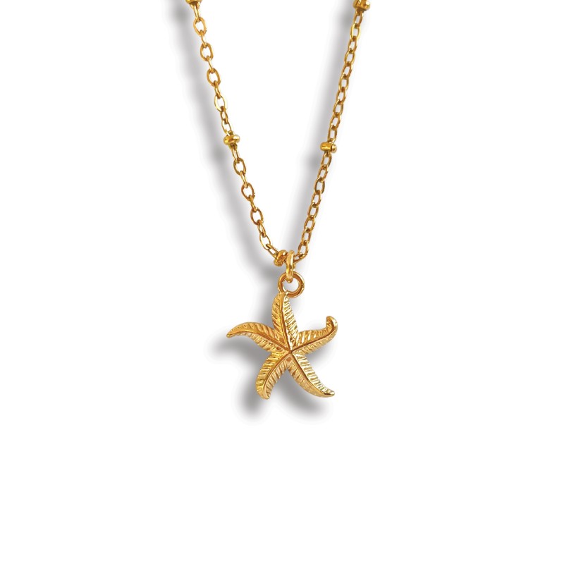 Seriously Twisted Jewellery - Starfish necklace  -  Gold 