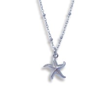 Seriously Twisted Jewellery - Starfish Necklace - silver