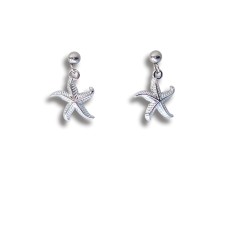 Seriously Twisted Jewellery - Starfish earrings   -  Silver