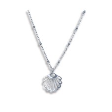 Seriously Twisted Jewellery - Scallop shell necklace  -  silver