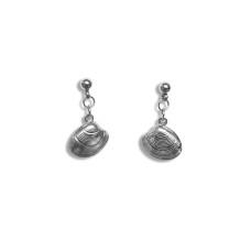 Seriously Twisted Jewellery -seashell earrings   -  Silver