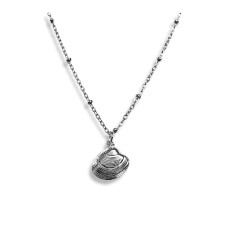 Seriously Twisted Jewellery - sea shell necklace  -  silver